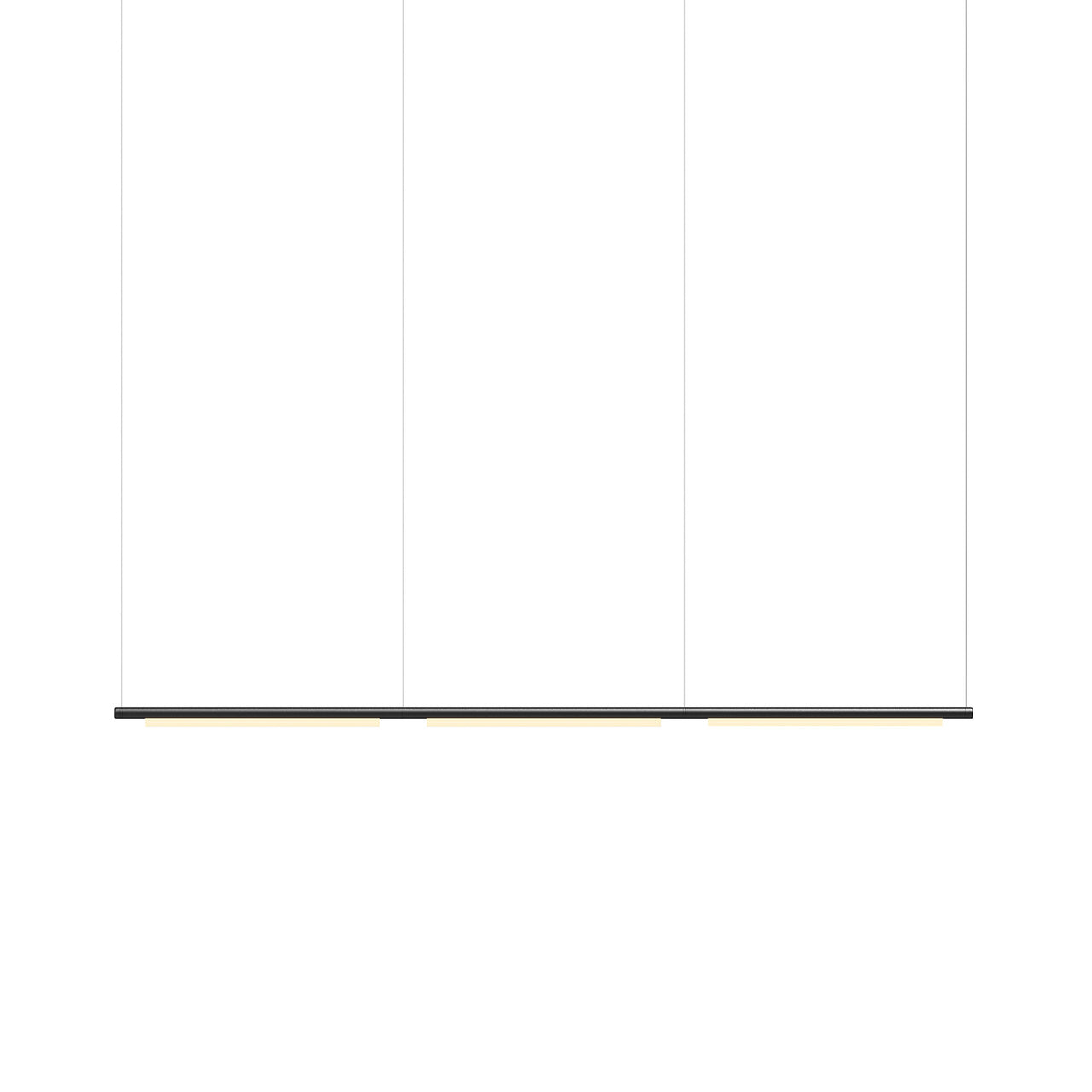 Pipeline 125.3 Linear Pendant Light: Black + Black