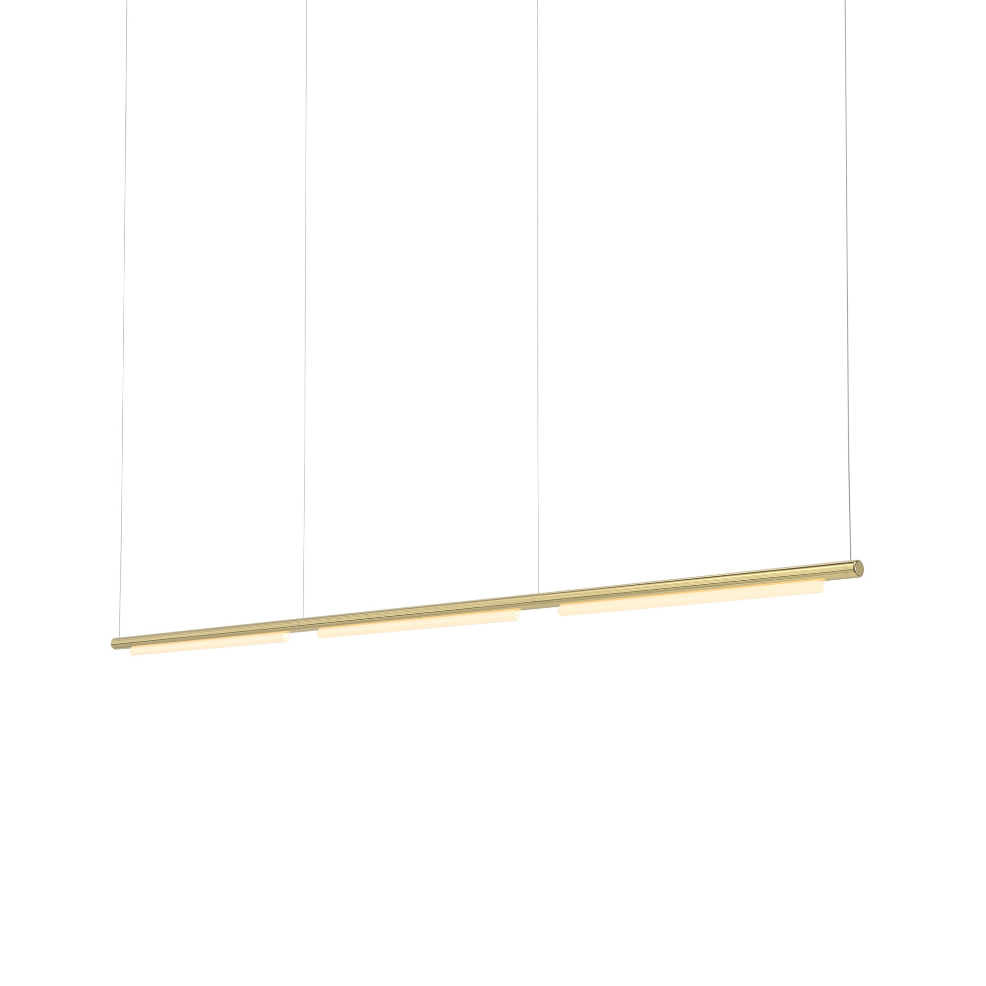 Pipeline 125.3 Linear Pendant Light: Brass + Brass