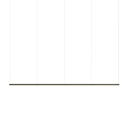 Pipeline 125.4 Linear Pendant Light: Black + Black 