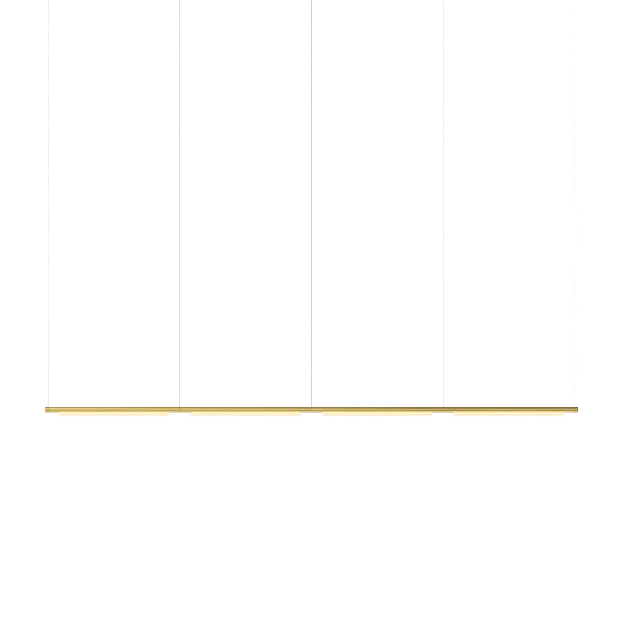 Pipeline 125.4 Linear Pendant Light: Brass + Brass