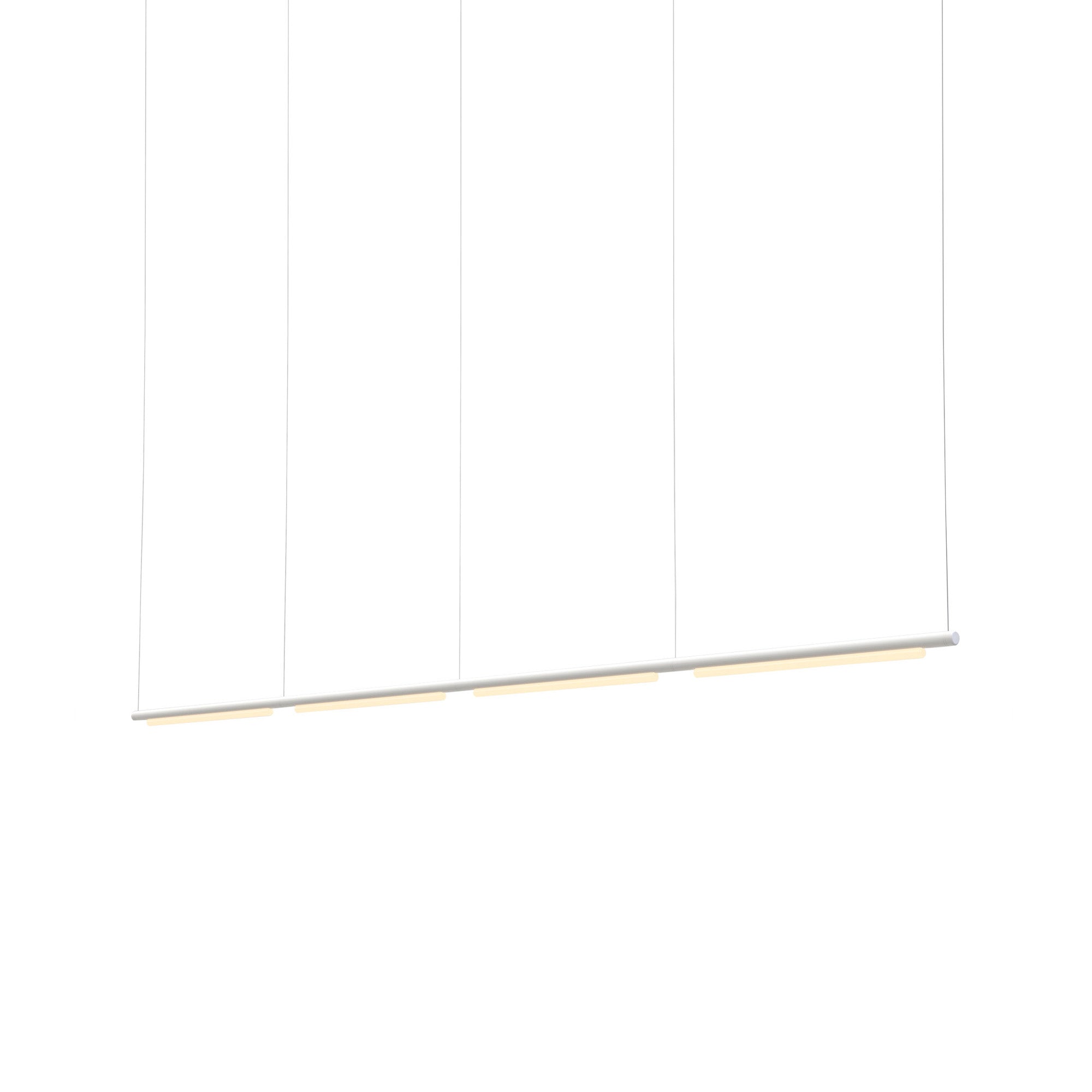 Pipeline 125.4 Linear Pendant Light: White + White