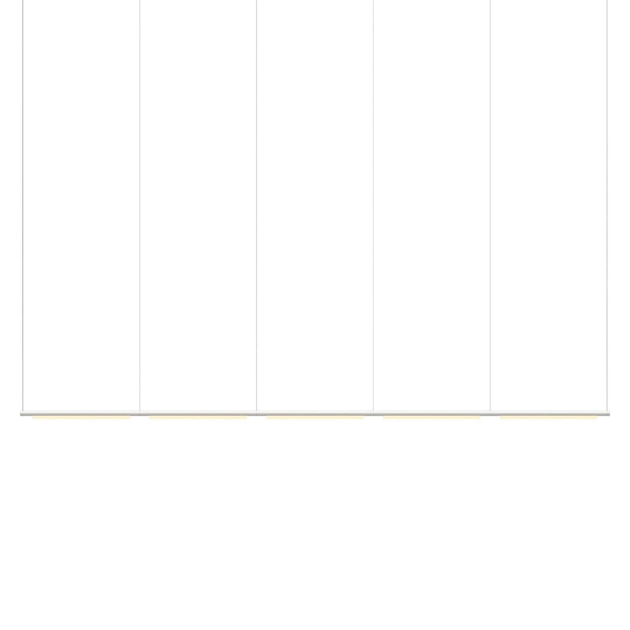 Pipeline 125.5 Linear Pendant Light: White + White
