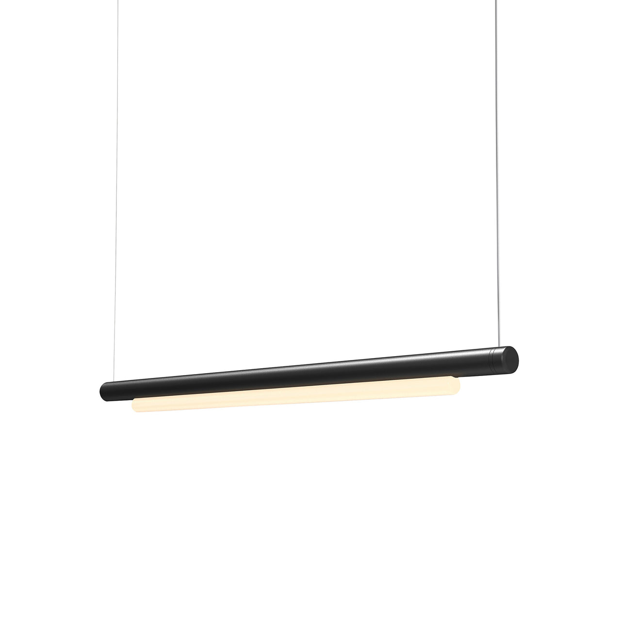 Pipeline 125 Pendant Light: Black + Black