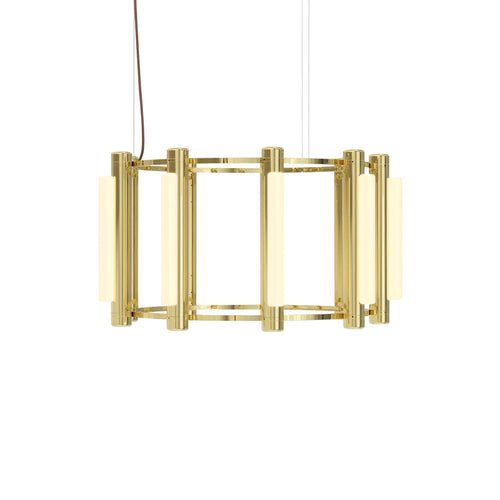 Pipeline 2 Chandelier: Brass