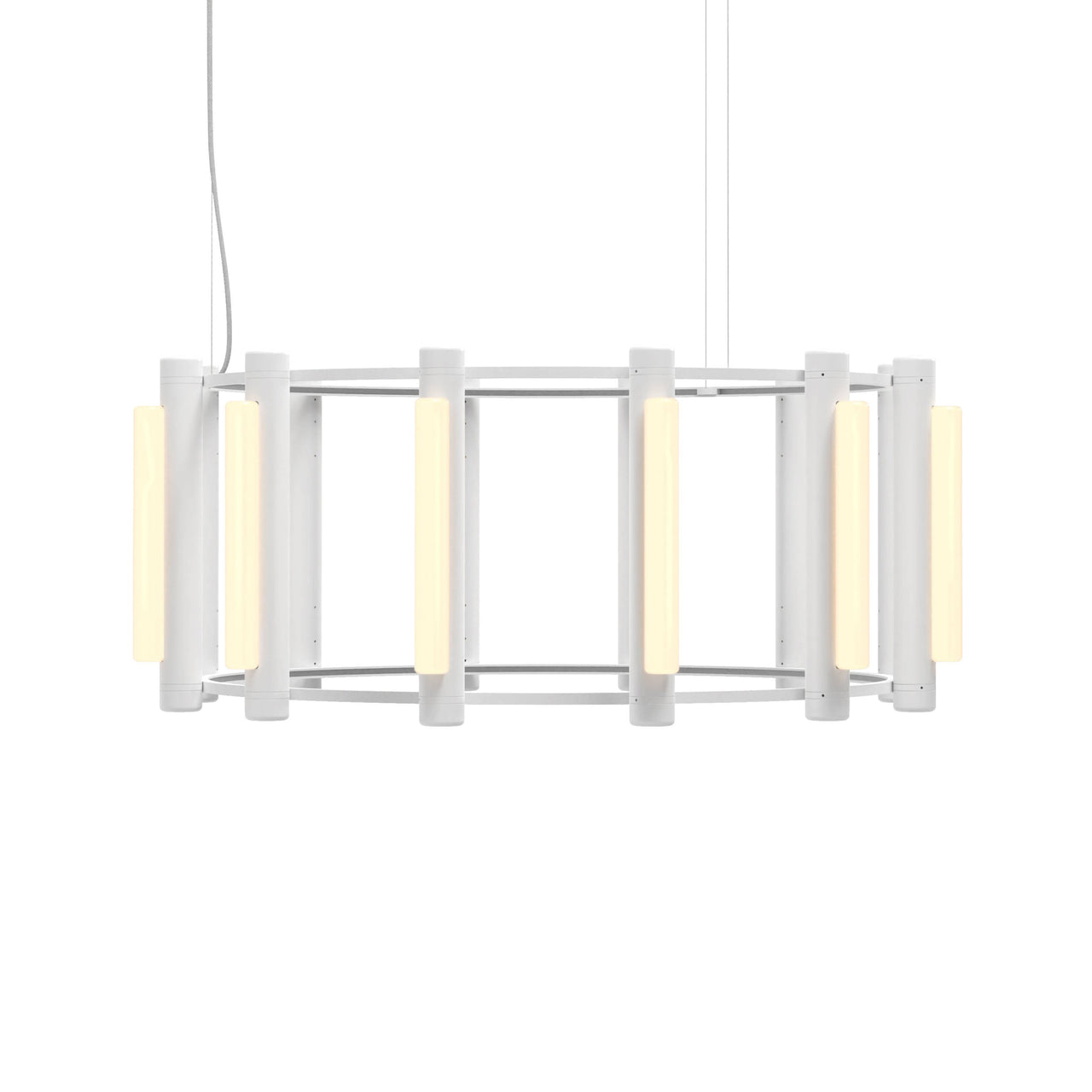 Pipeline 3 Chandelier: White