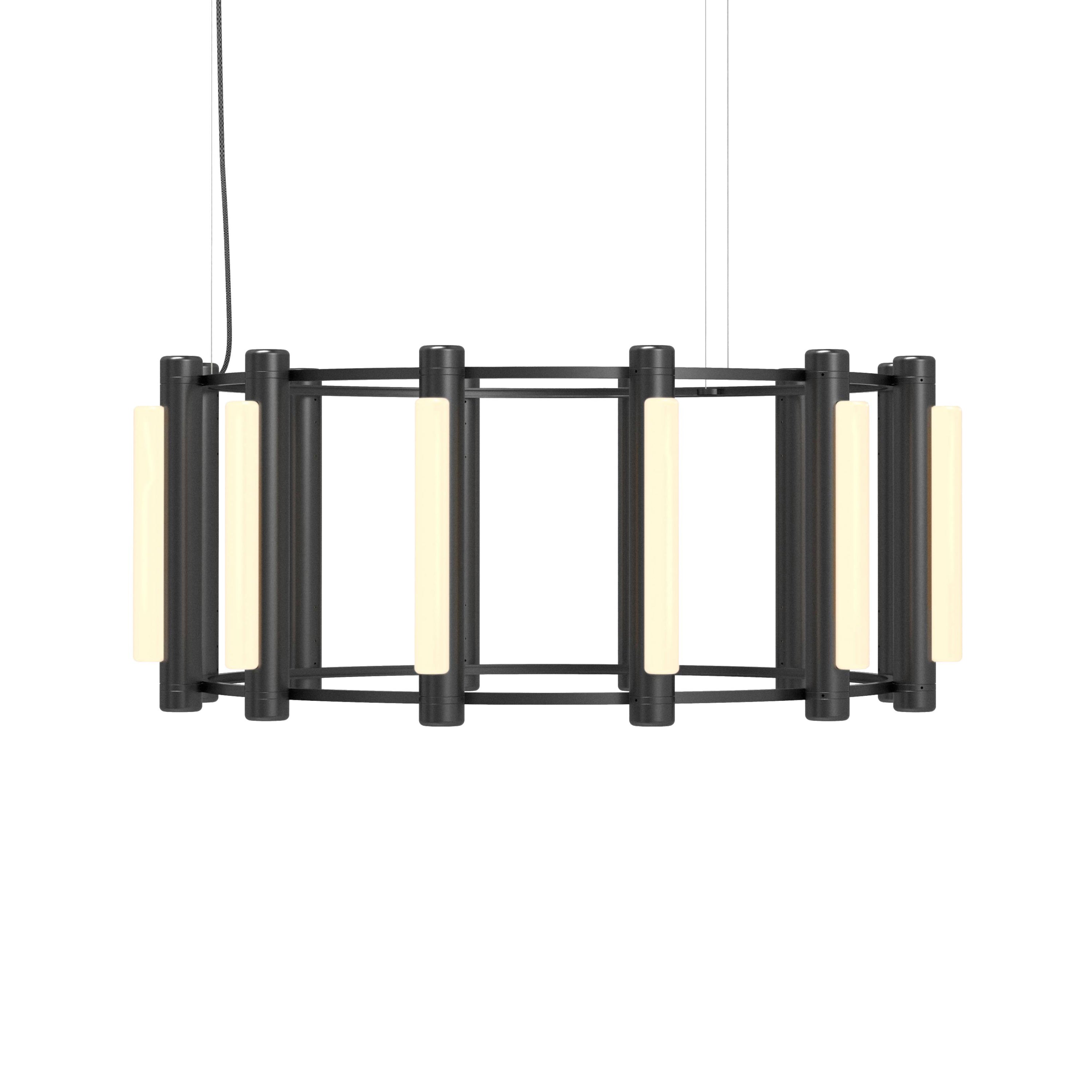 Pipeline 3 Chandelier: Black