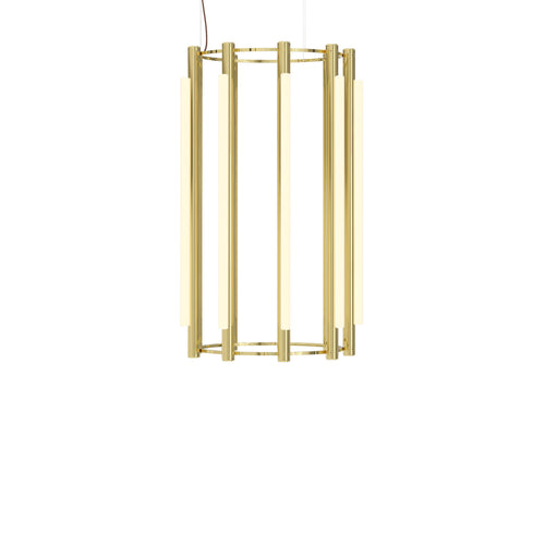 Pipeline 5 Chandelier: Brass