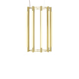 Pipeline 5 Chandelier: Brass