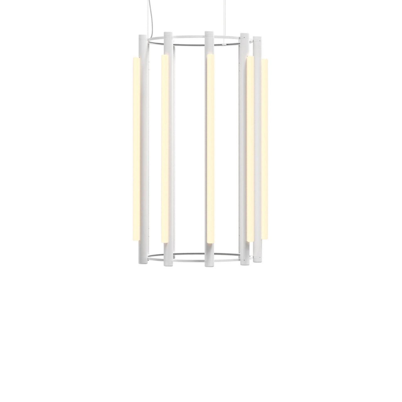 Pipeline 5 Chandelier: White