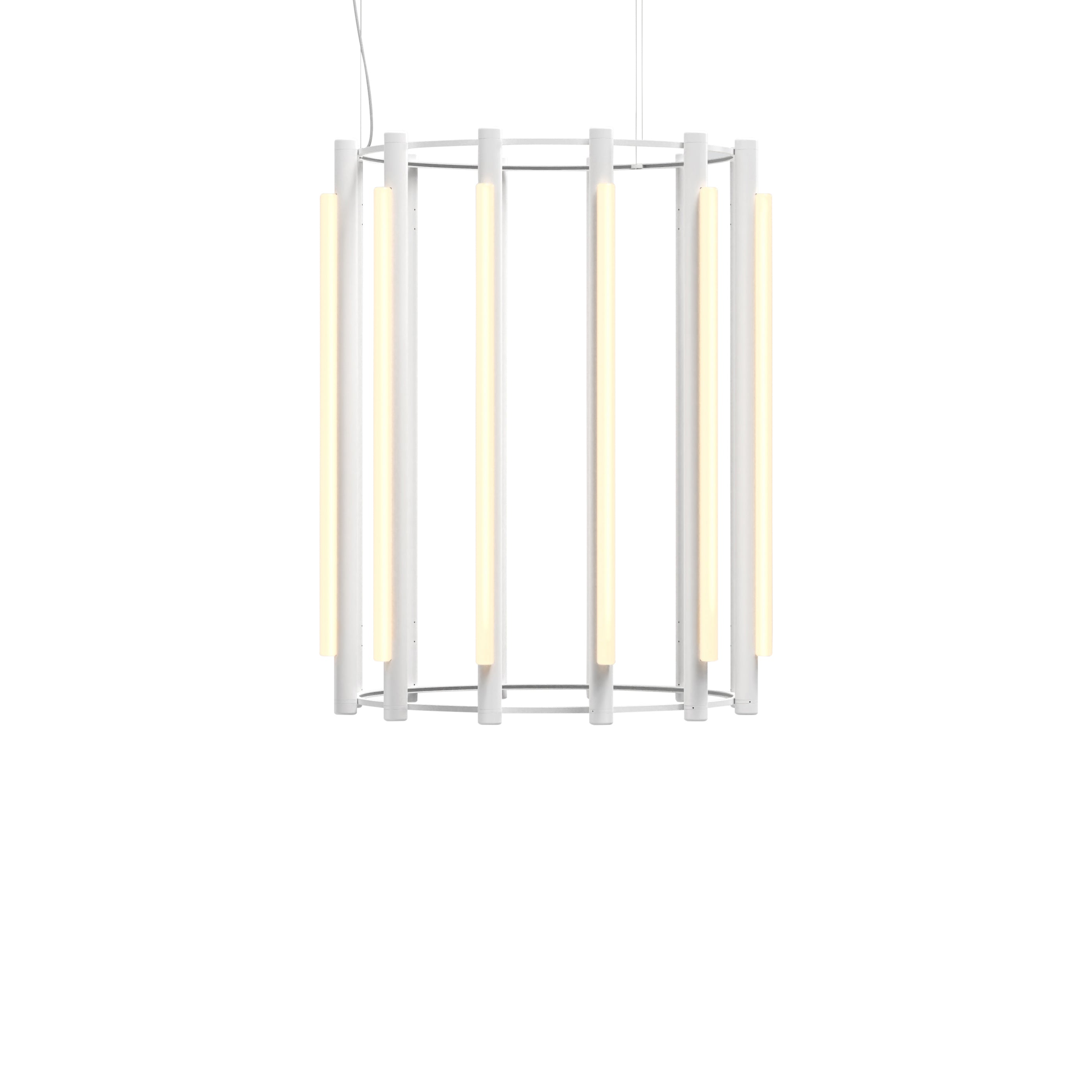 Pipeline 6 Chandelier: White