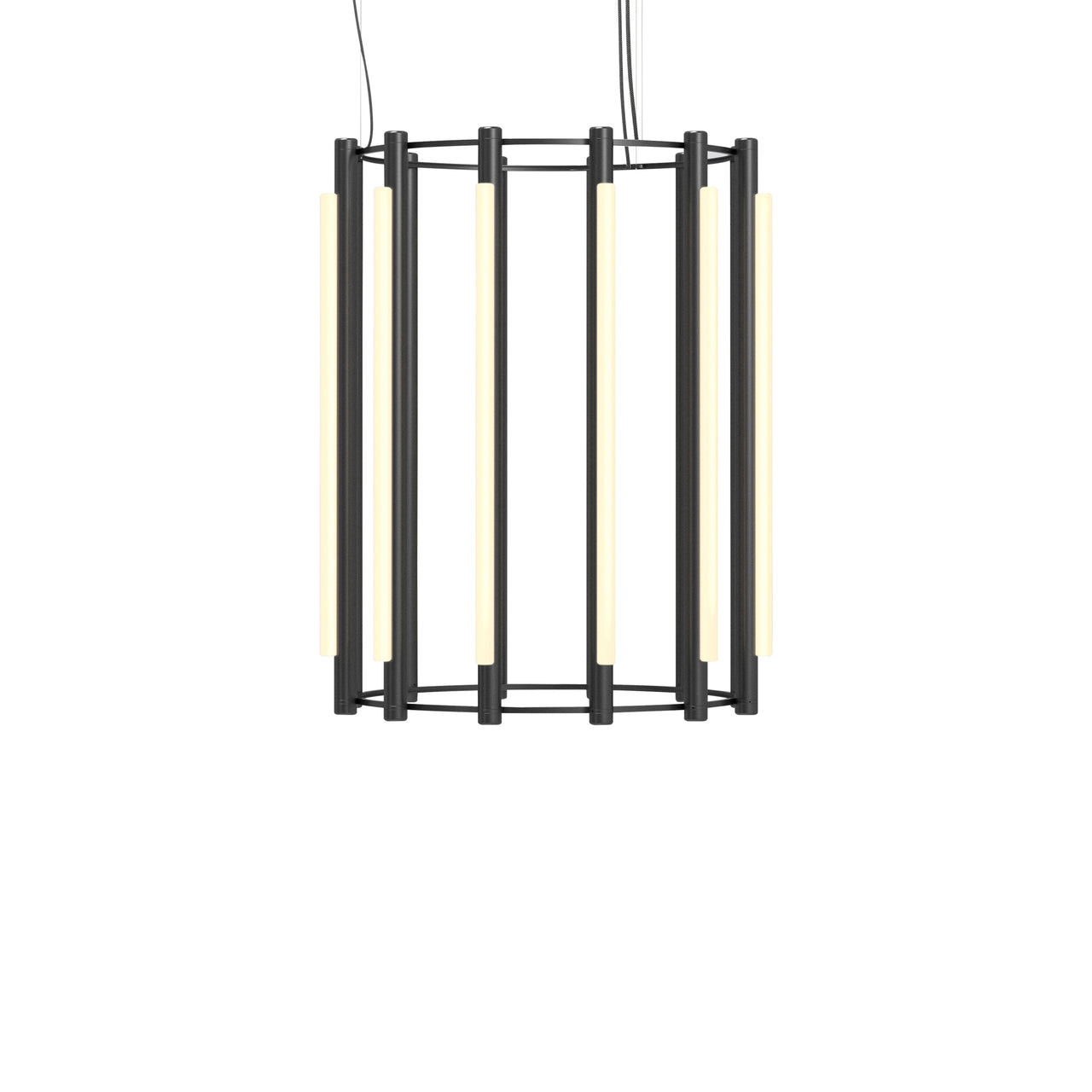 Pipeline 6 Chandelier: Black