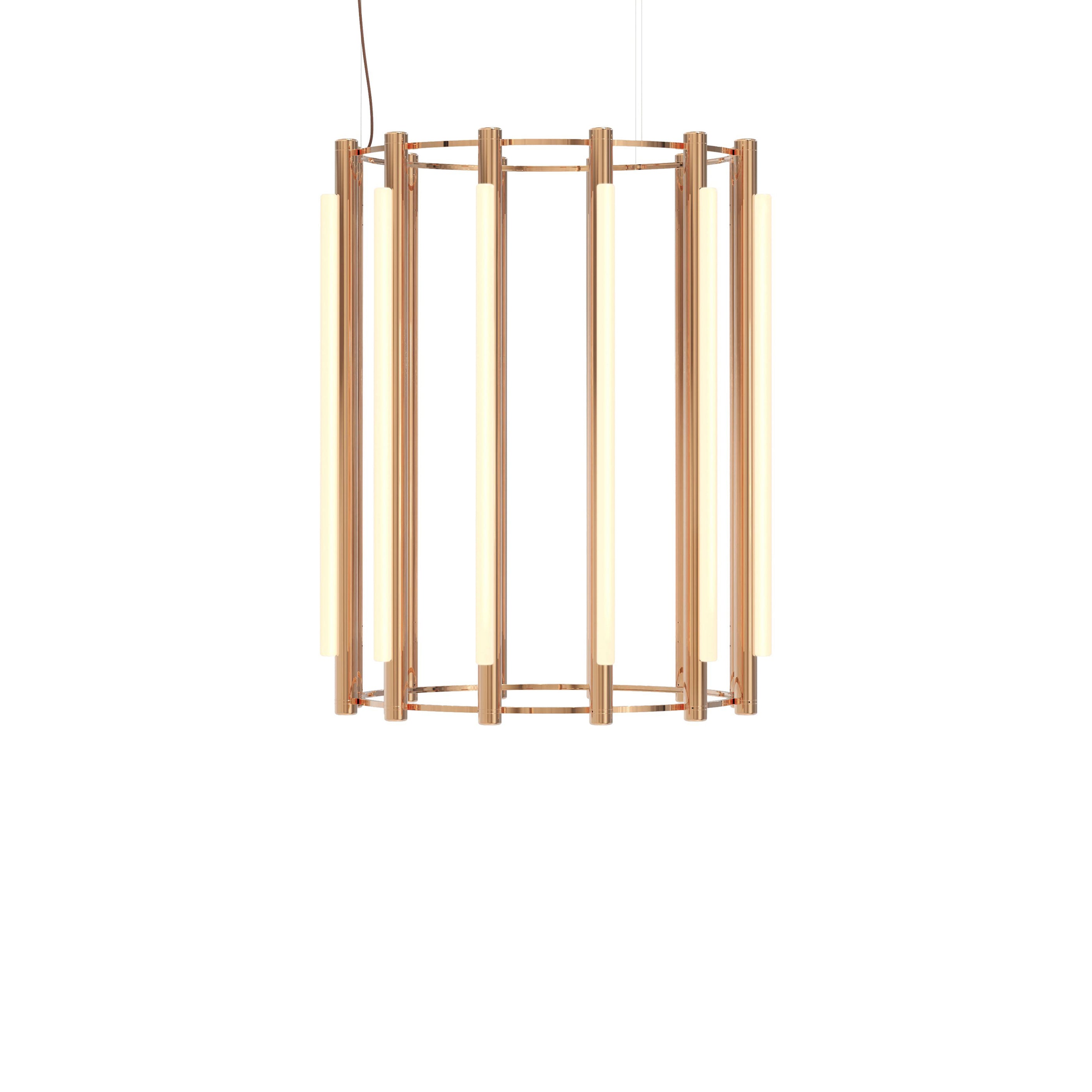 Pipeline 6 Chandelier: Copper