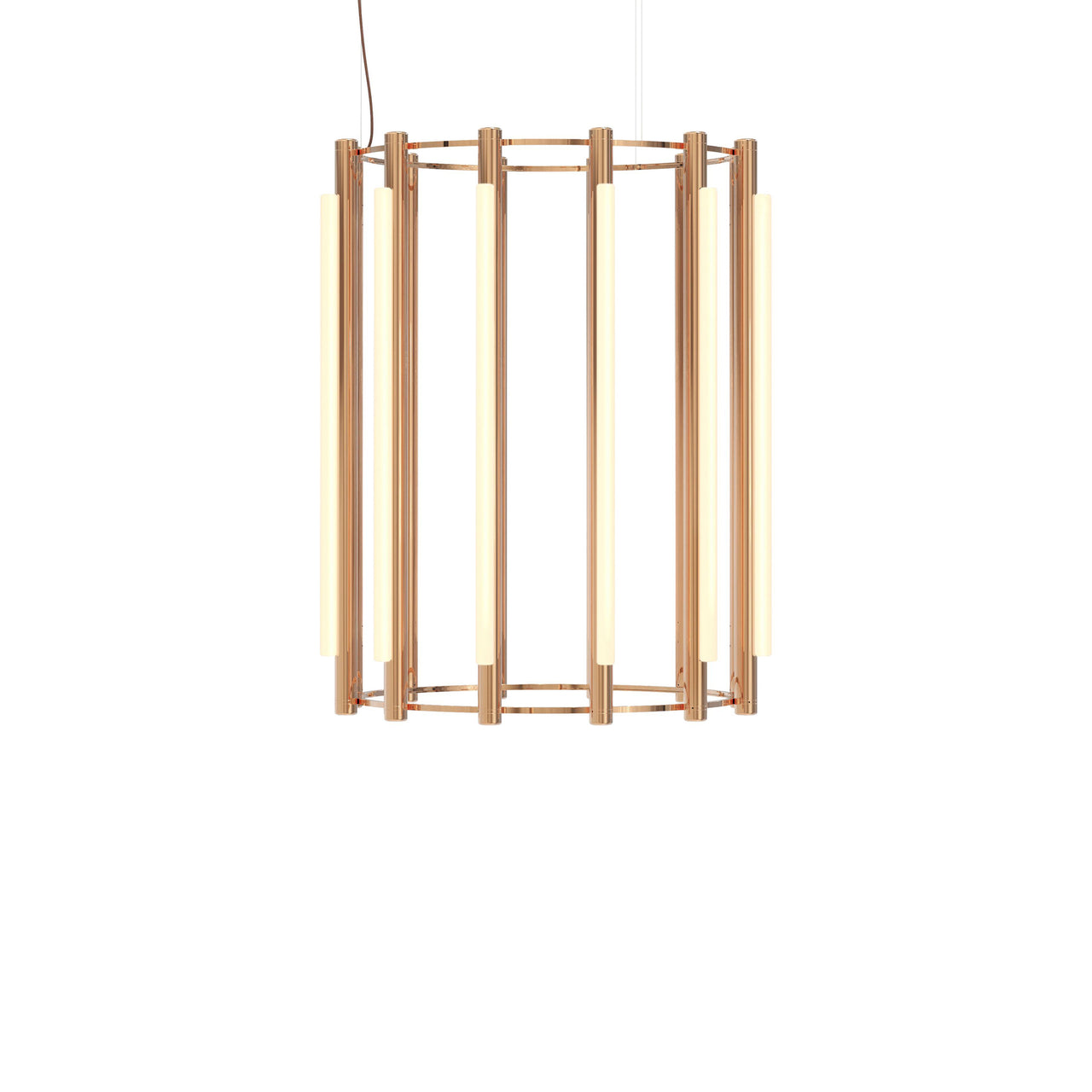 Pipeline 6 Chandelier: Copper