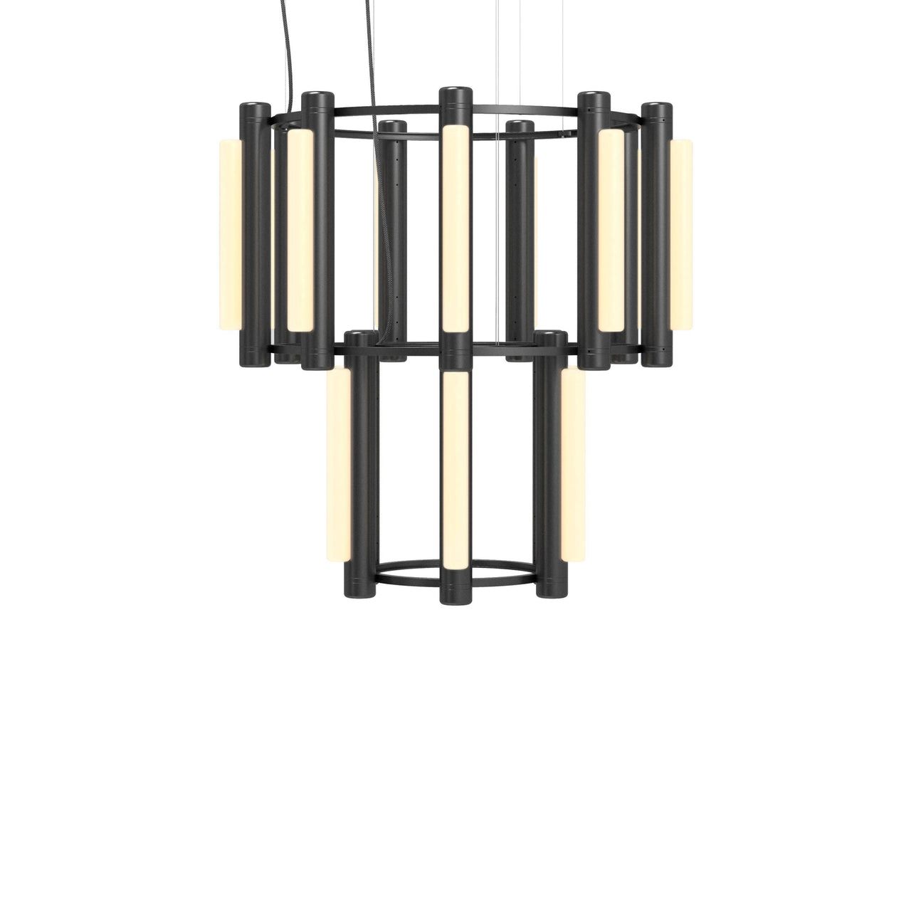Pipeline 7 Chandelier: Black