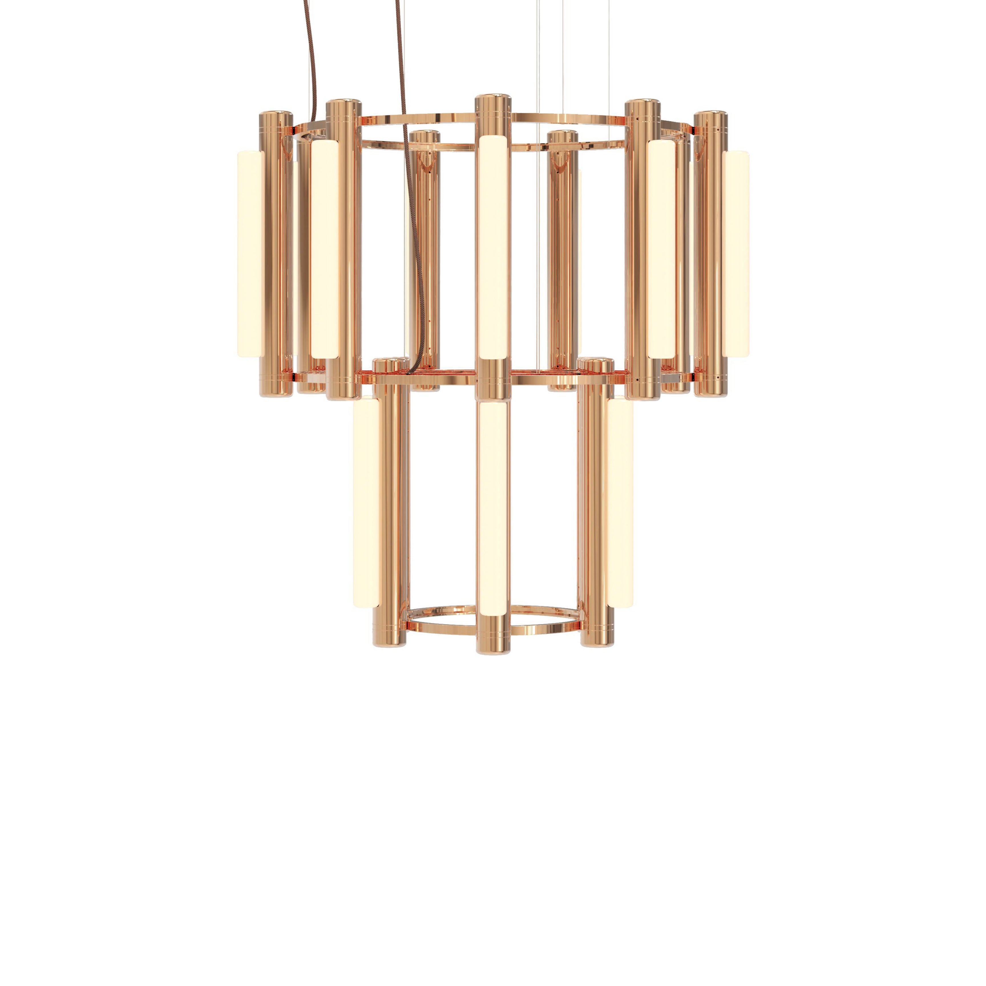 Pipeline 7 Chandelier: Copper