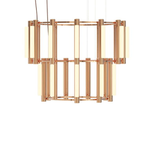 Pipeline 8 Chandelier: Copper