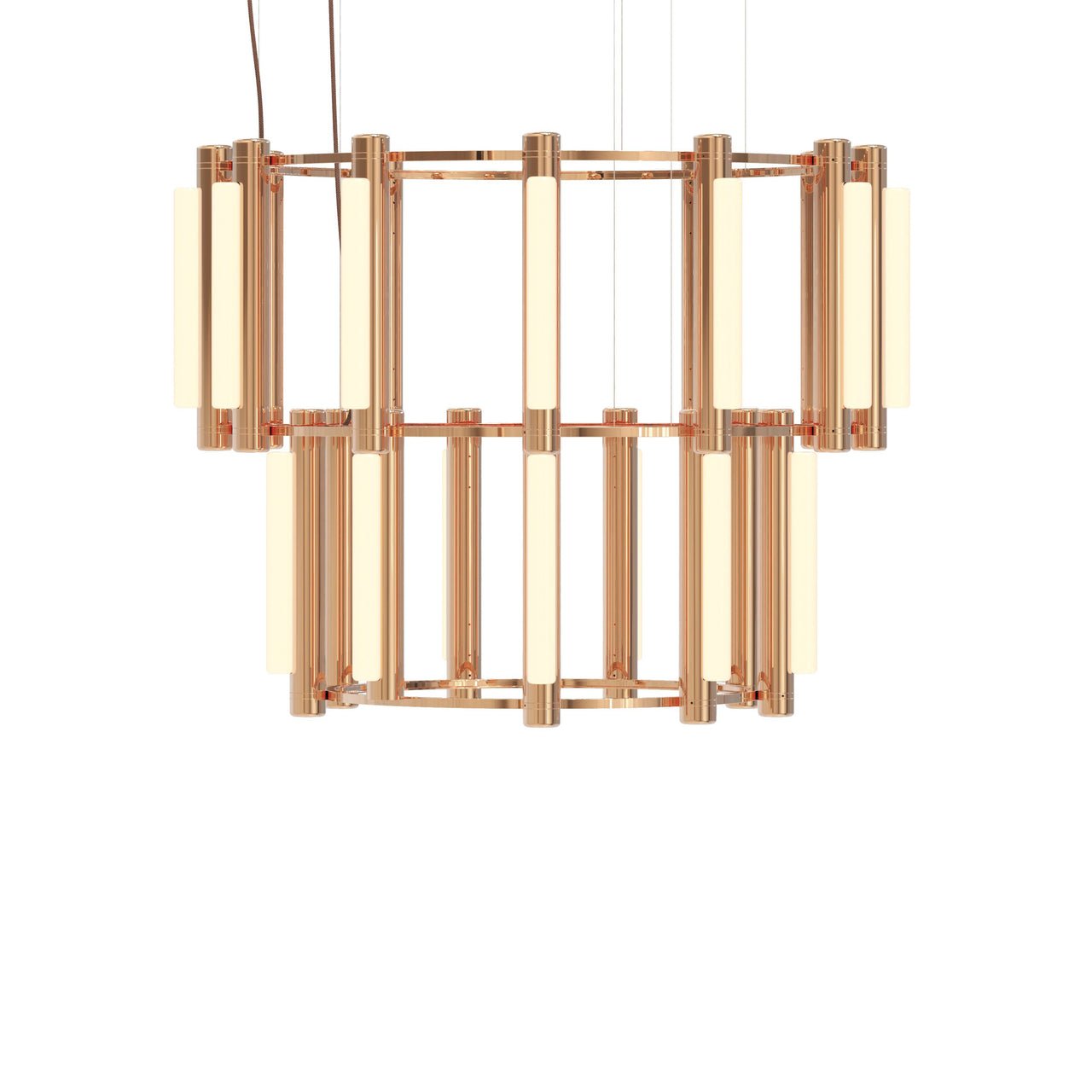 Pipeline 8 Chandelier: Copper