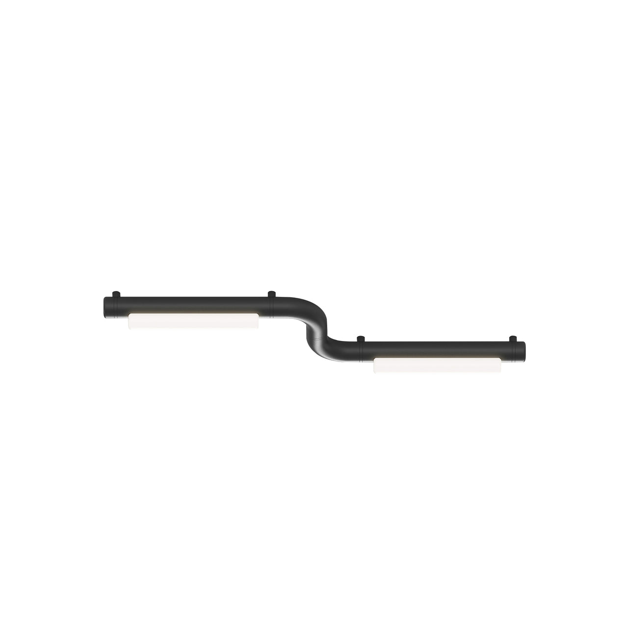 Pipeline CM1 Ceiling/Wall Light: Black + Back
