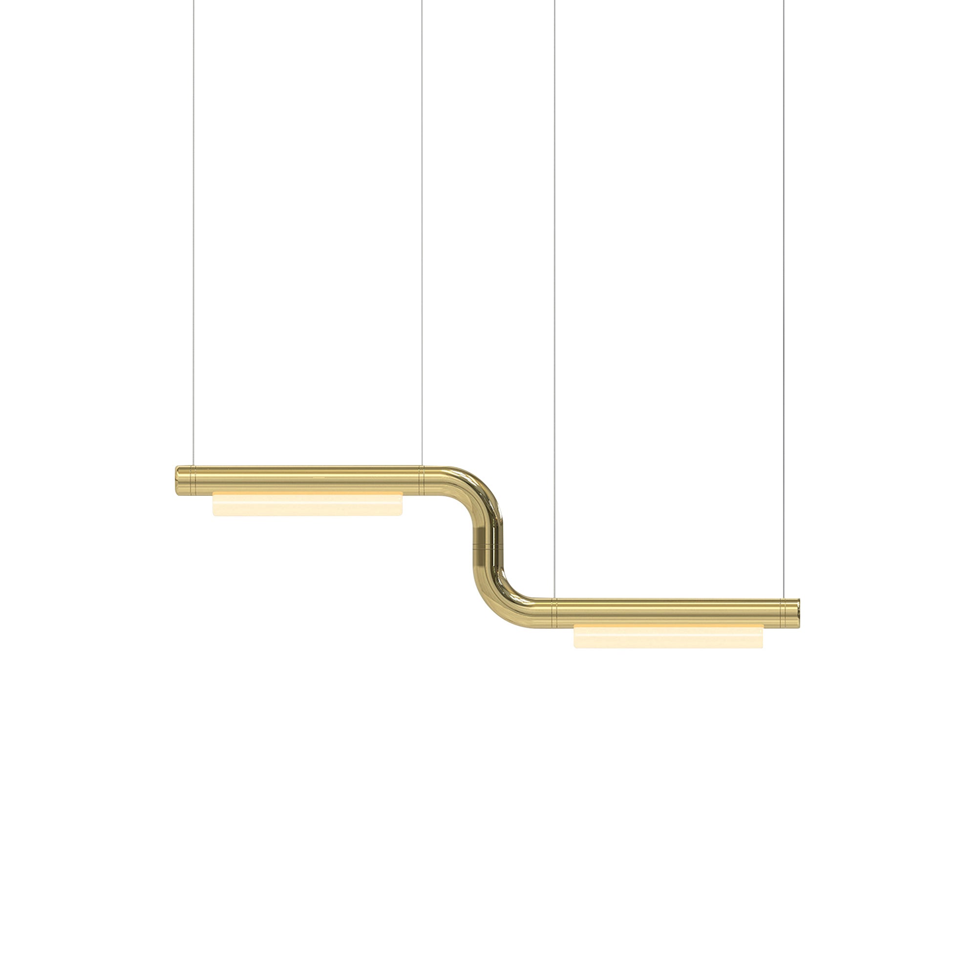 Pipeline CM1 Pendant Light: Brass + Brass