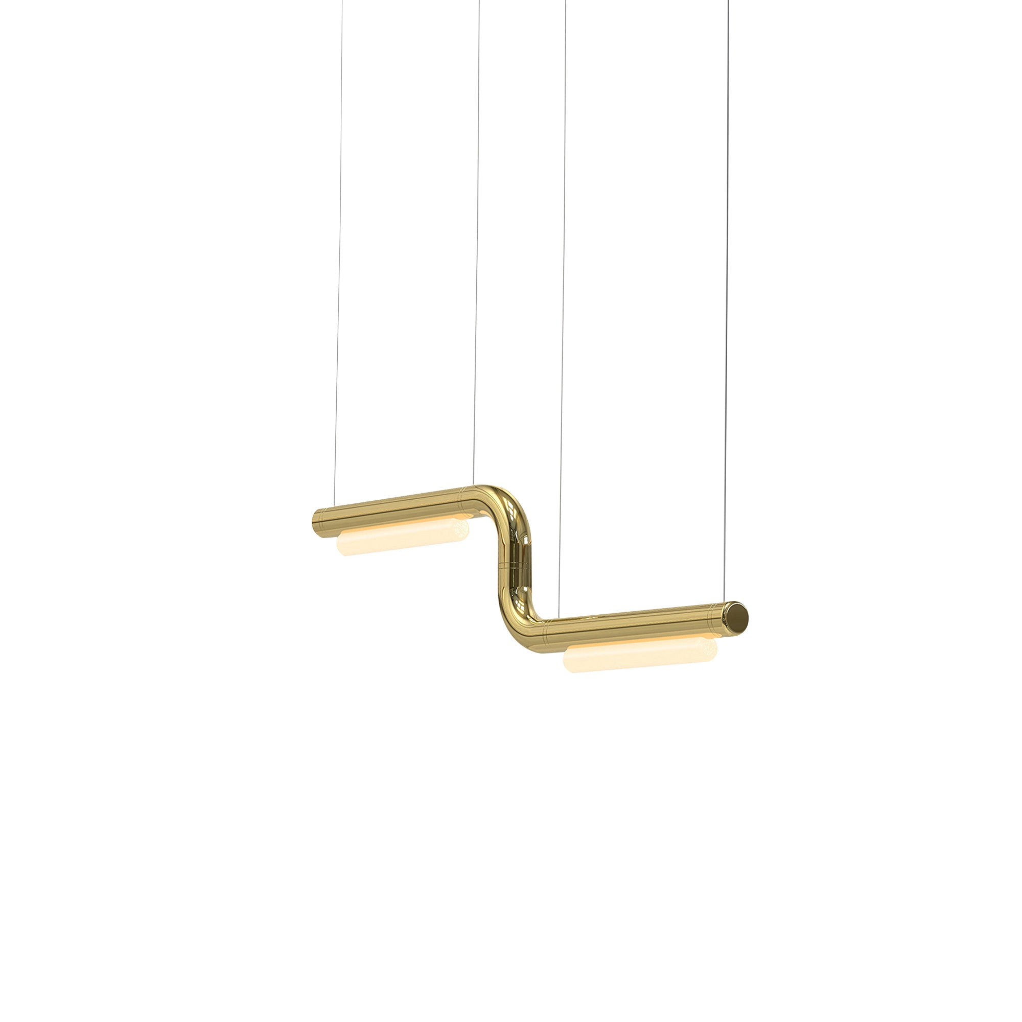 Pipeline CM1 Pendant Light: Brass + Brass