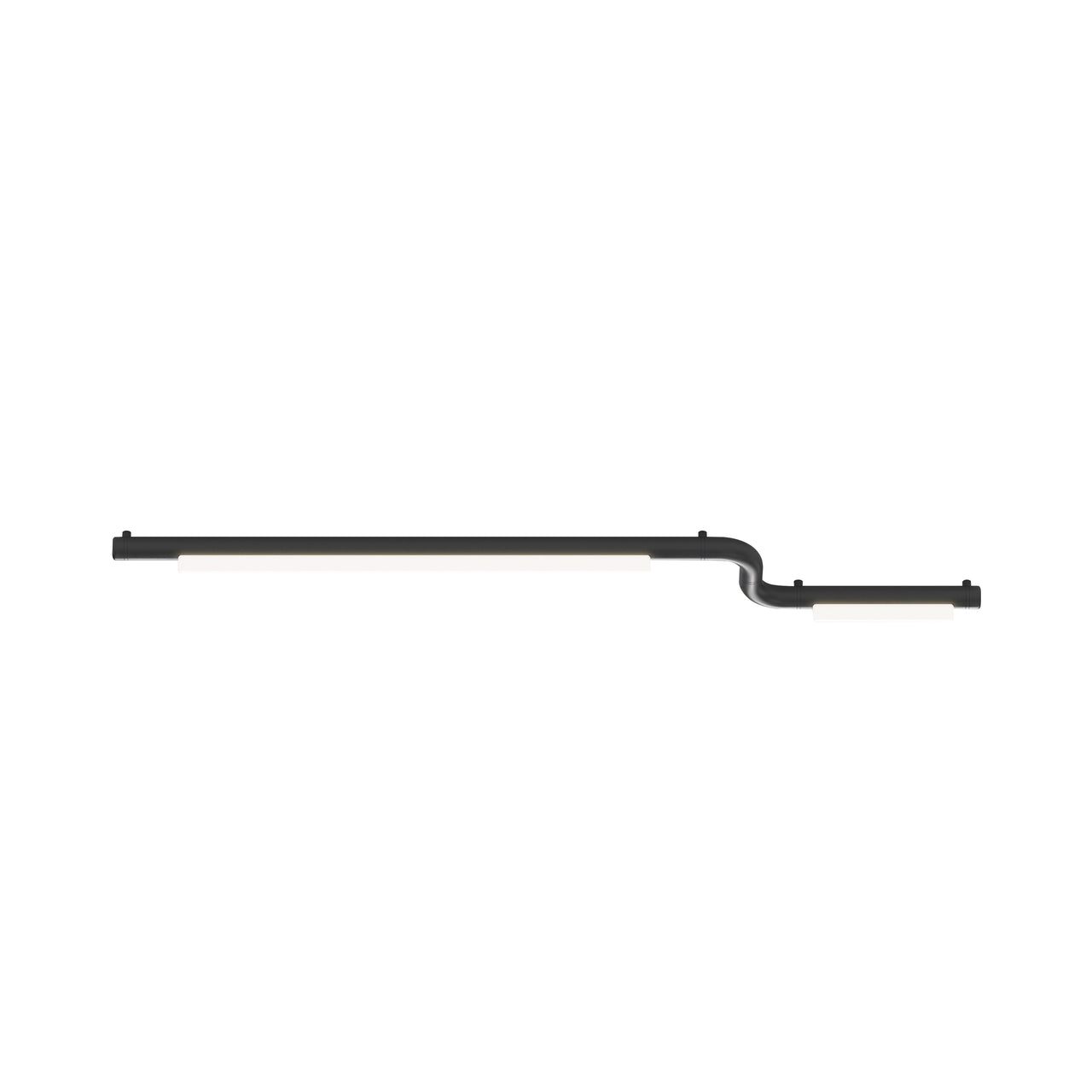 Pipeline CM2 Ceiling/Wall Light: Black + Black