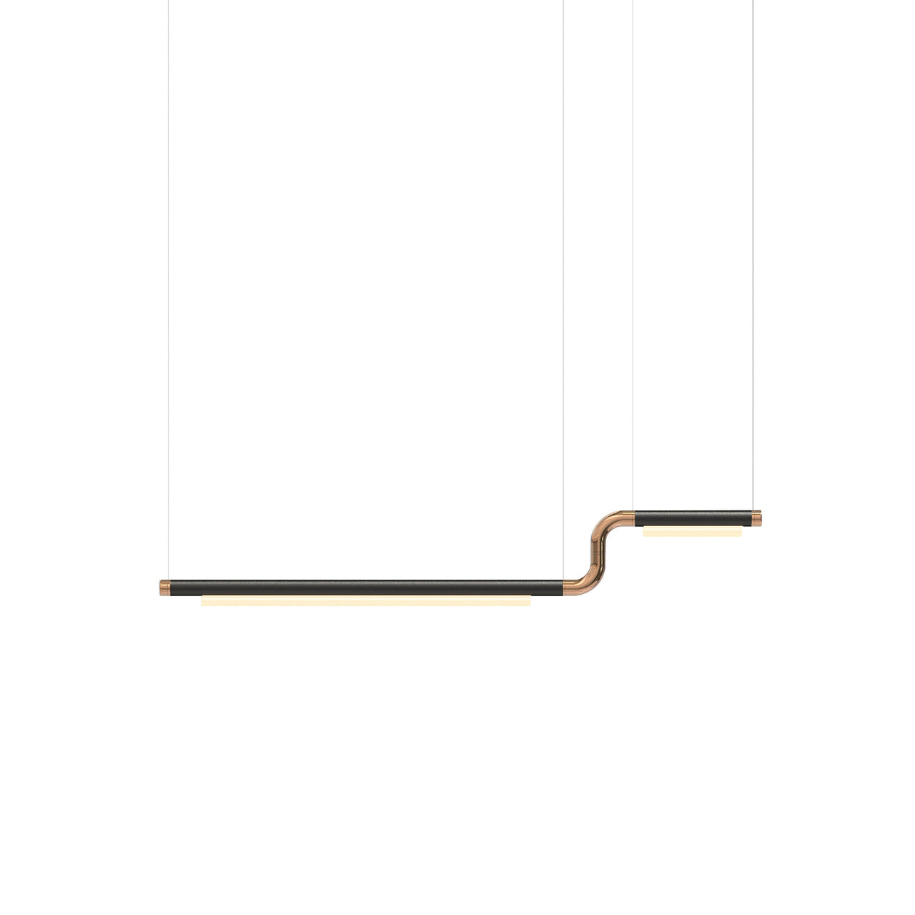 Pipeline CM2 Pendant Light: Black + Copper