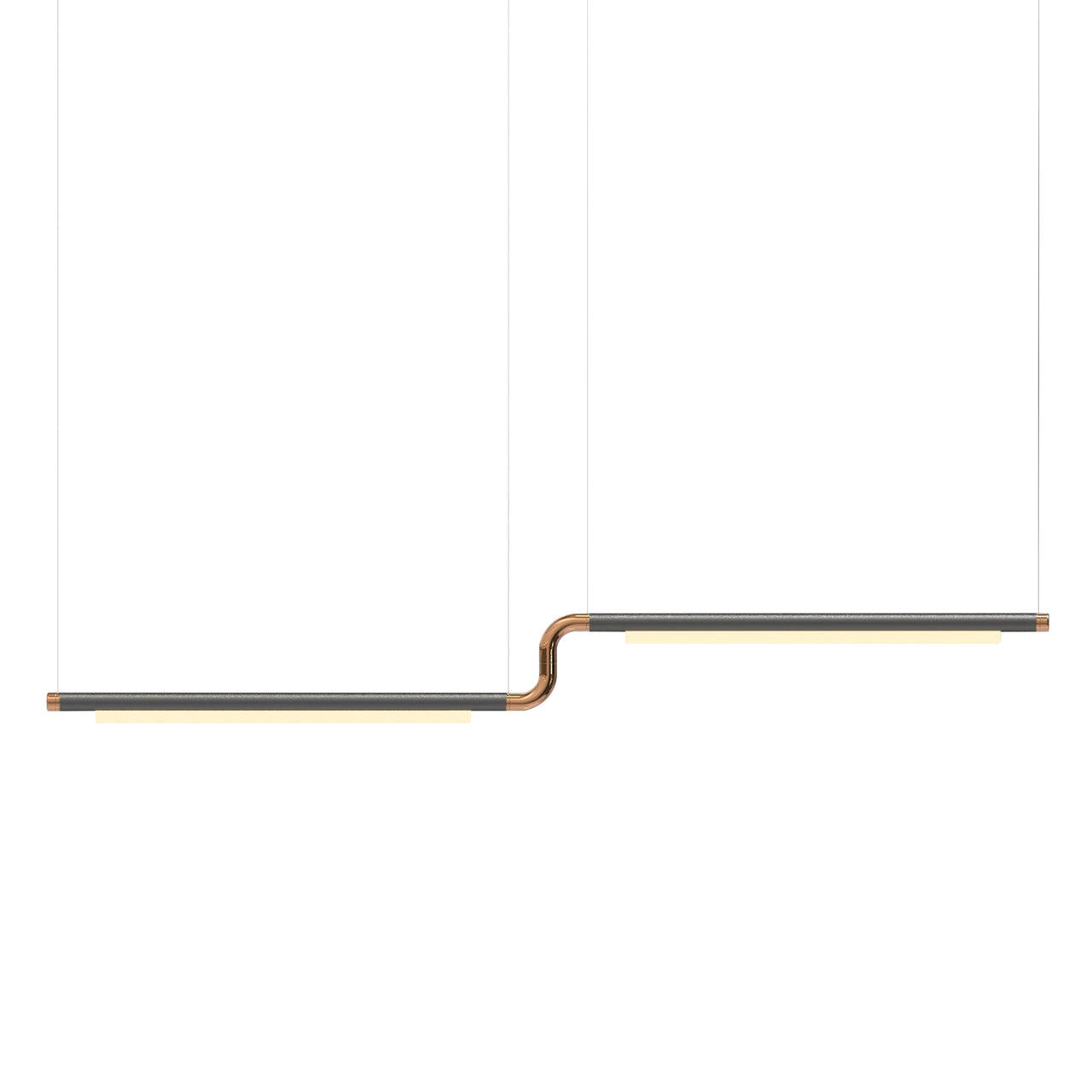 Pipeline CM3 Pendant Light: Black + Copper