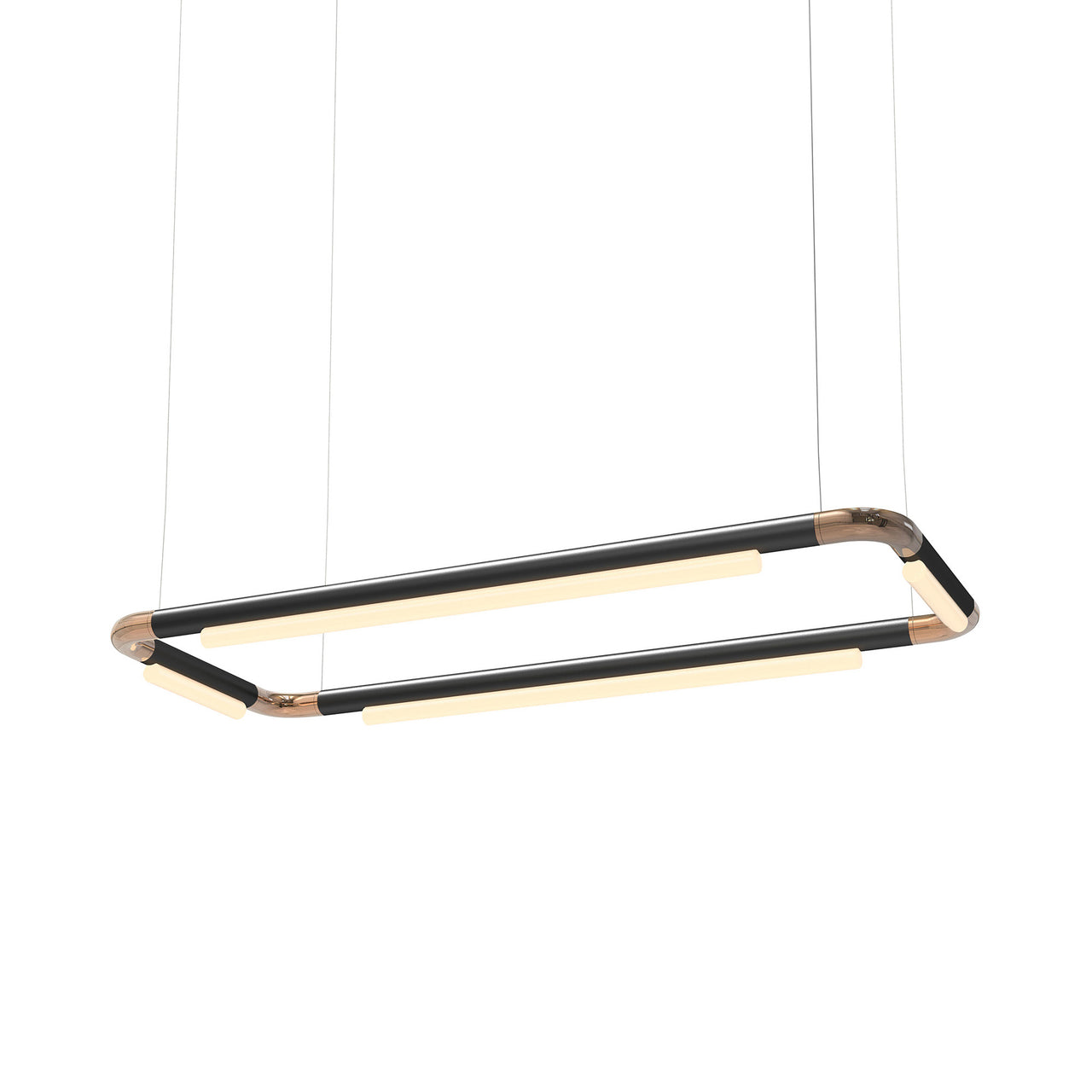 Pipeline CM4 Pendant Light: Black + Copper