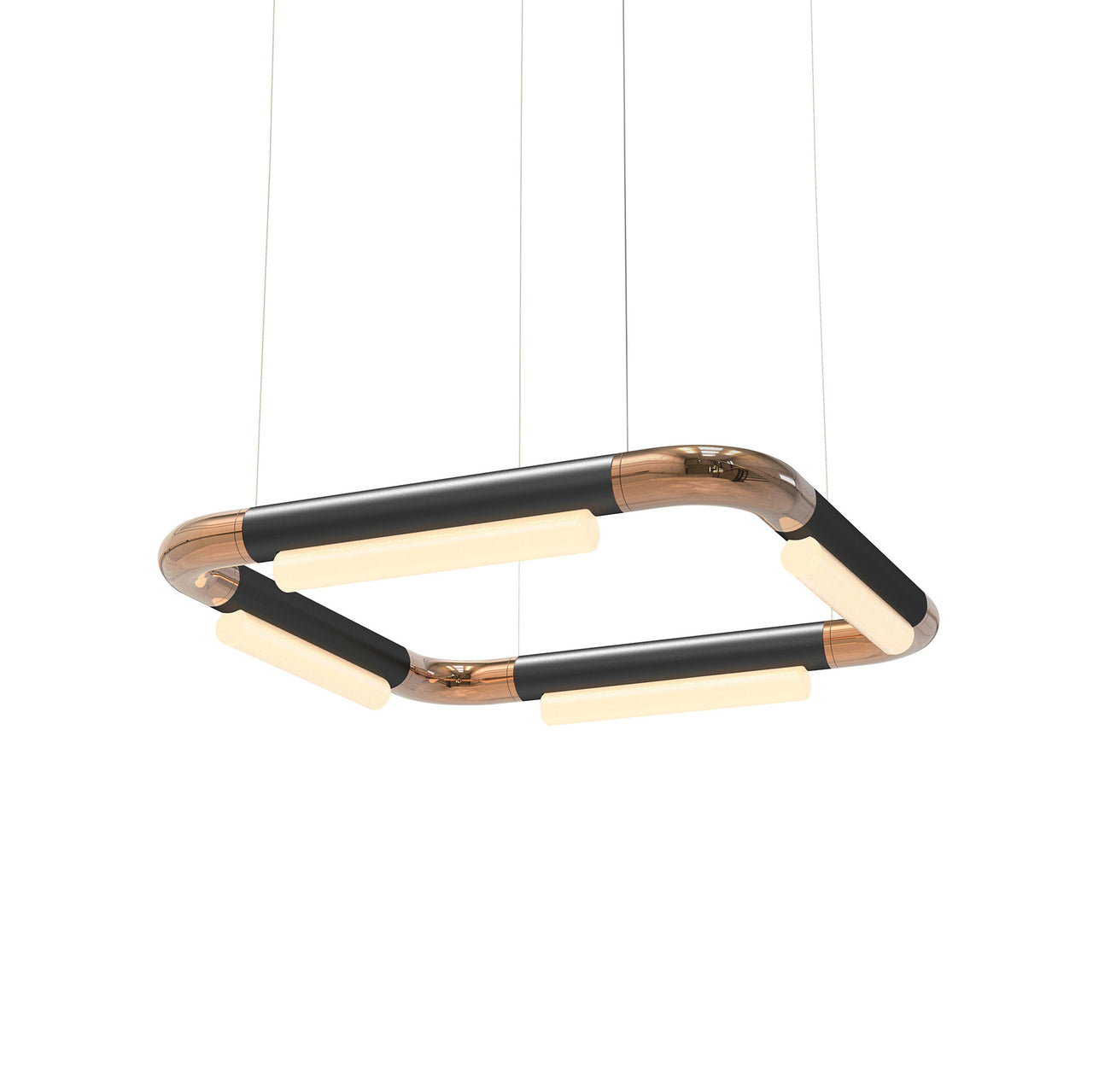 Pipeline CM5 Pendant Light: Black + Copper