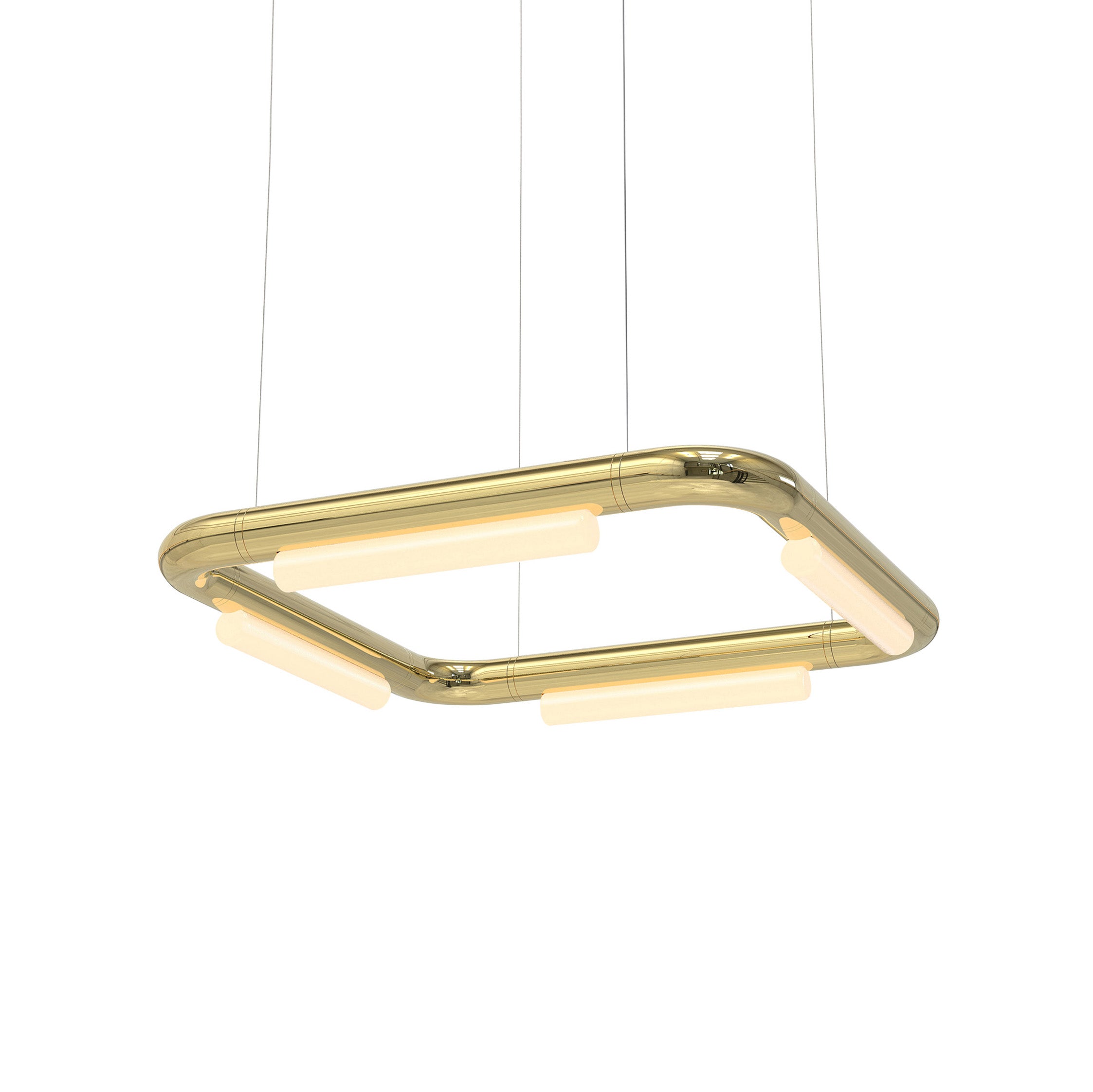 Pipeline CM5 Pendant Light: Brass + Brass