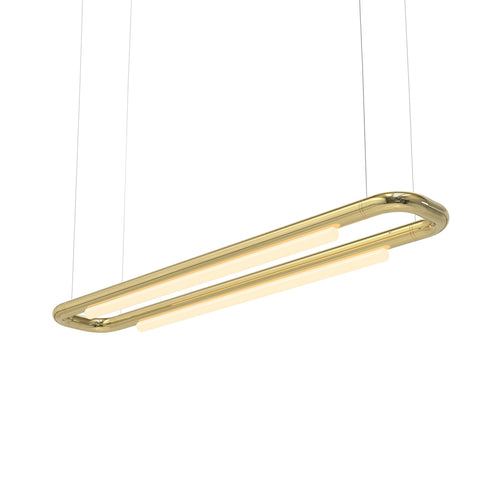 Pipeline CM6 Pendant Light: Brass + Brass
