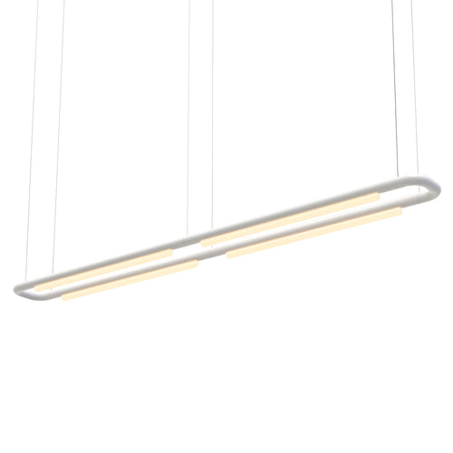 Pipeline CM7 Pendant Light: White + White