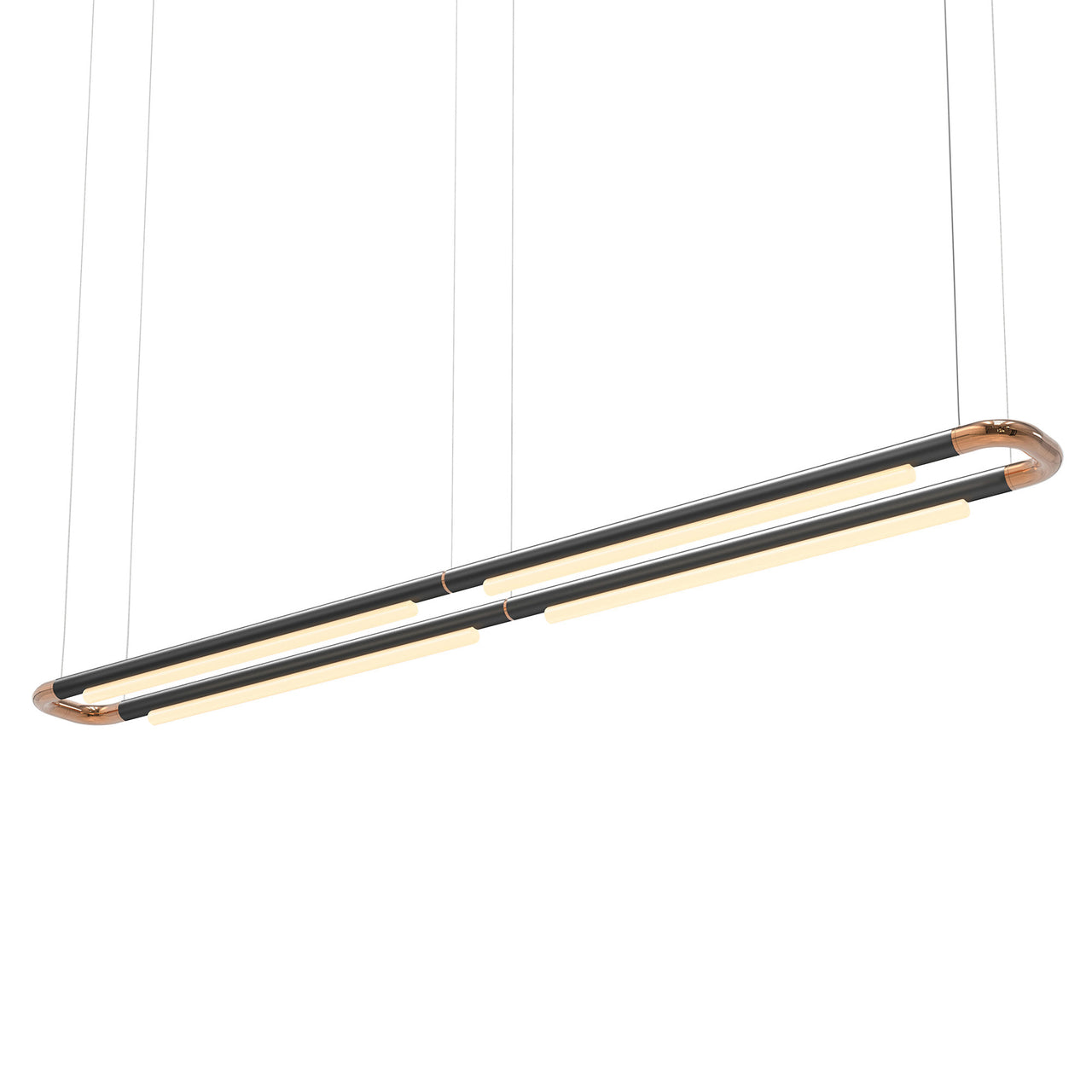 Pipeline CM7 Pendant Light: Black + Copper