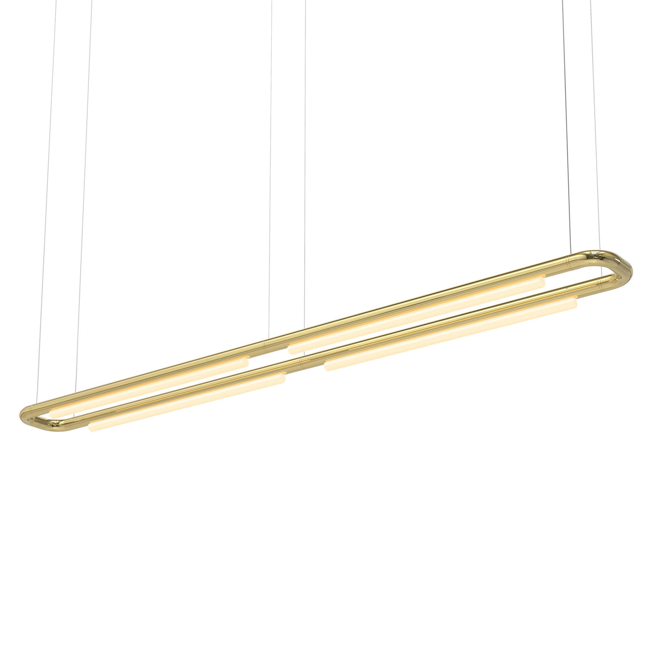 Pipeline CM7 Pendant Light: Brass + Brass