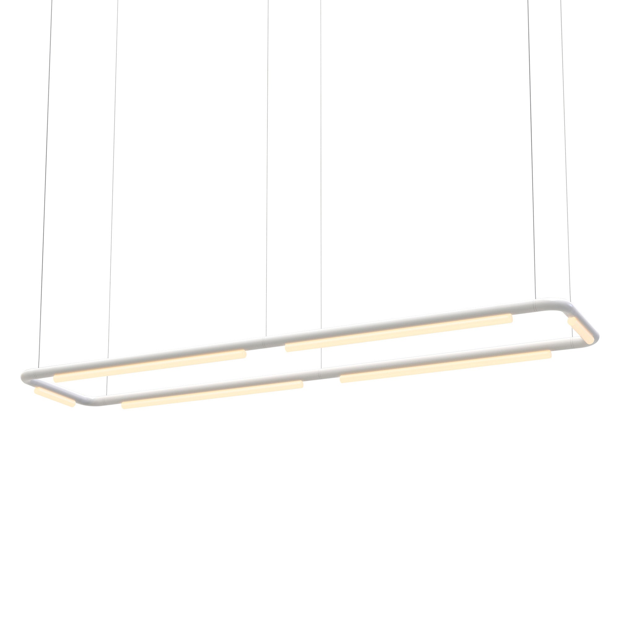 Pipeline CM8 Pendant Light: White + White