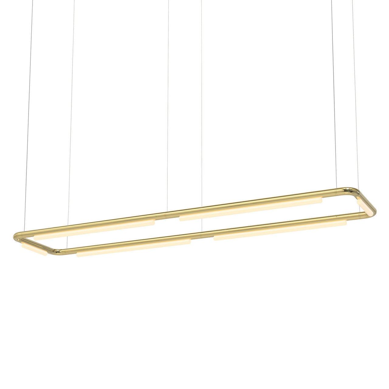 Pipeline CM8 Pendant Light: Brass + Brass