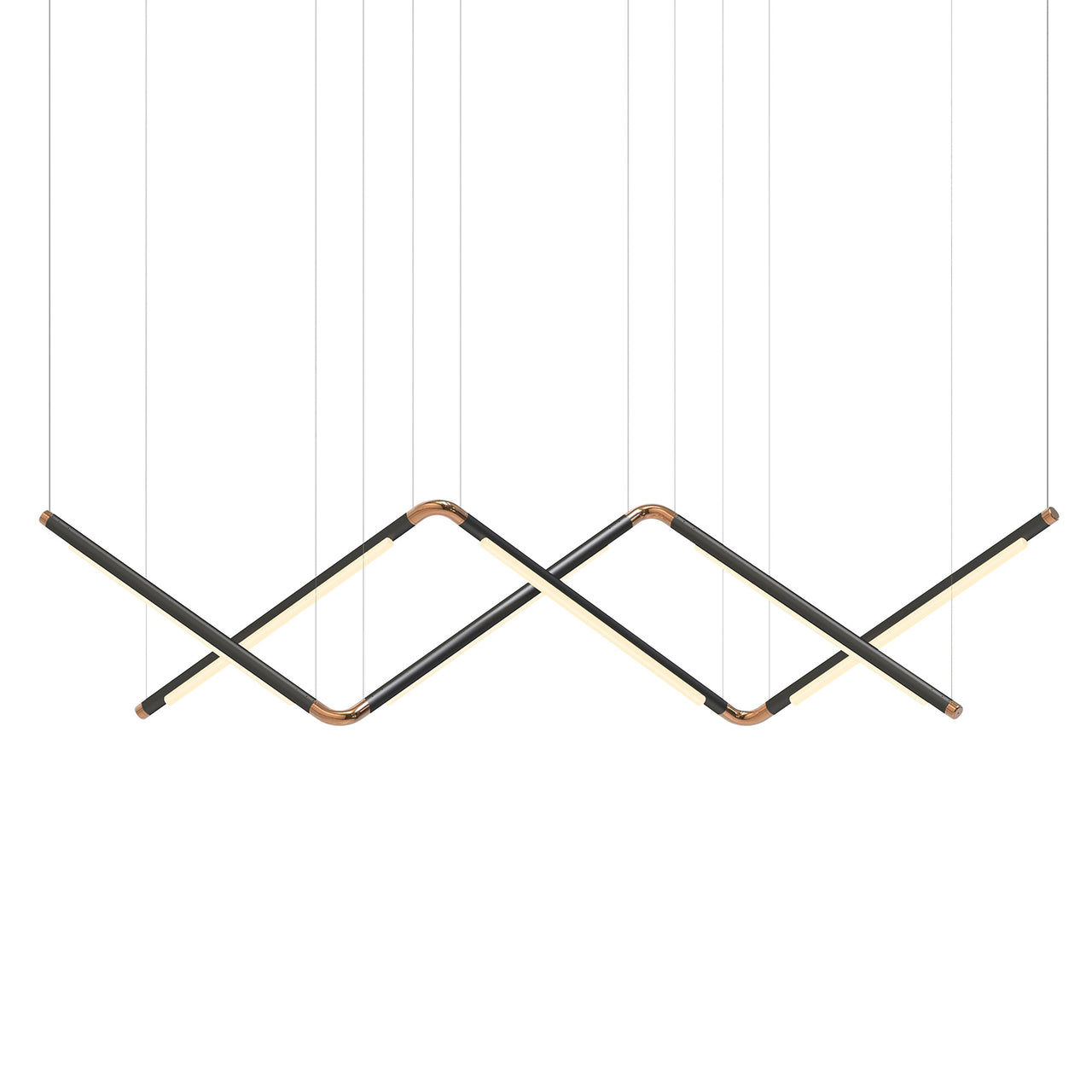 Pipeline CM9 Pendant Light: Black + Copper