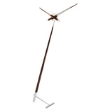 Pisa Clock: Chromed Brass + Walnut