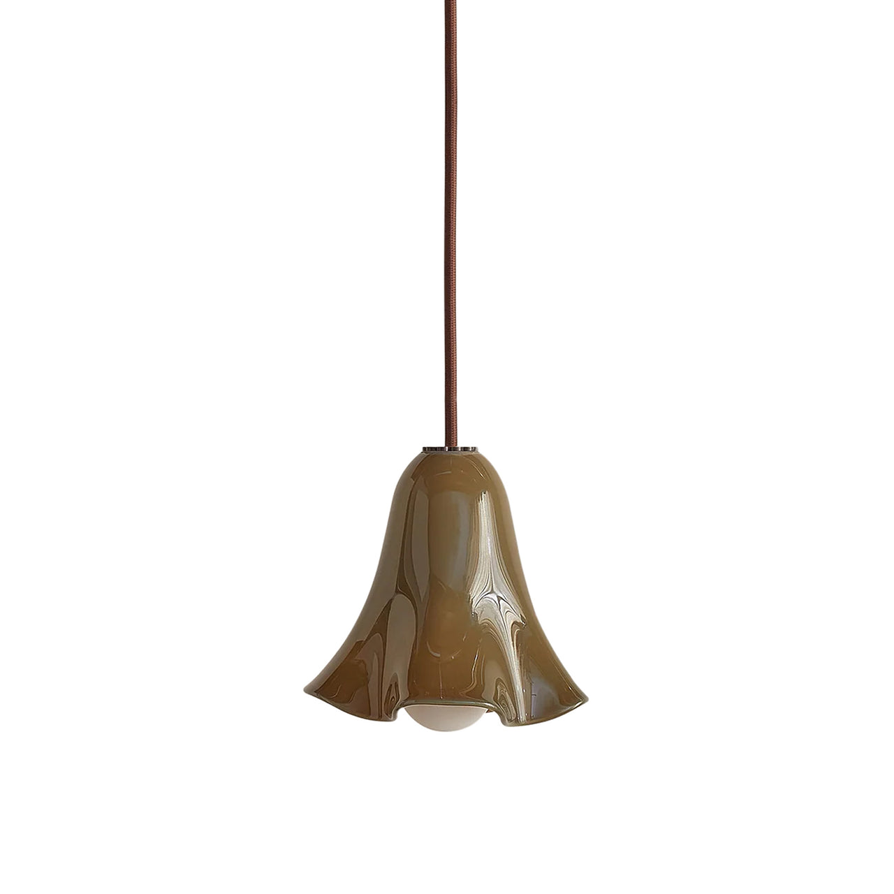 Fazzo Petite Pendant: Pistachio + Blackened Brass