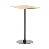 Plan Column  Bar + Counter Table: Rectangular + Bar + Oak Light Oiled + Black