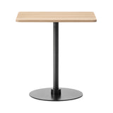 Plan Column Table: Square + High + Light Oiled Oak + Black