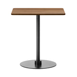 Plan Column Table: Square + High + Smoked Oiled Oak + Black