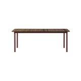Plan Extendable Table: Smoked Oiled Oak + Bordeaux