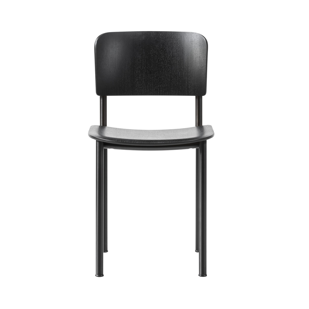 Plan Steel Chair: Black Lacquered + Black