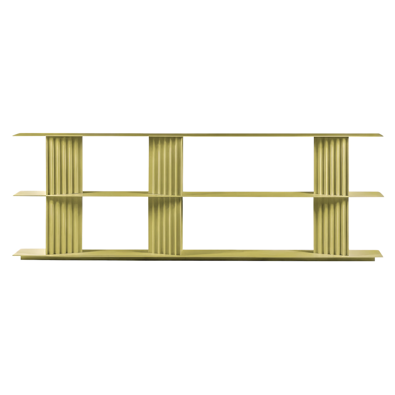 Plec Shelving: Large + Low + Green Beige
