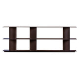 Plec Shelving: Large + Low + Grey Brown