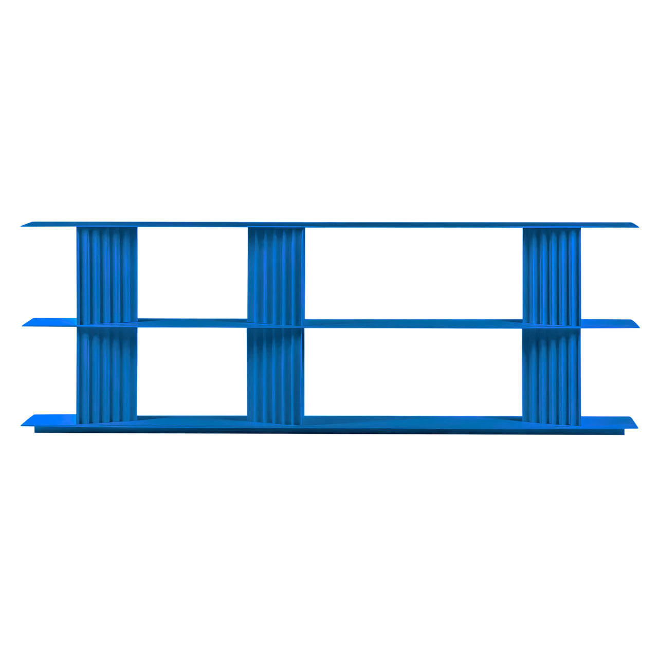 Plec Shelving: Large + Low + Sky Blue