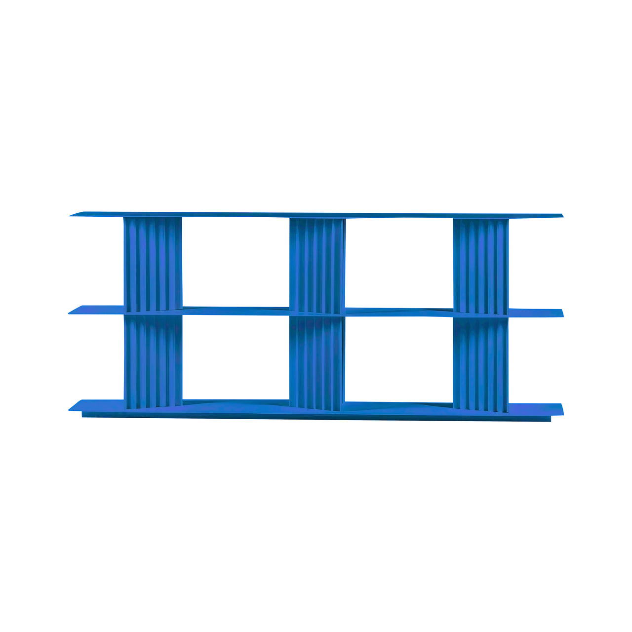 Plec Shelving: Medium + Low + Sky Blue