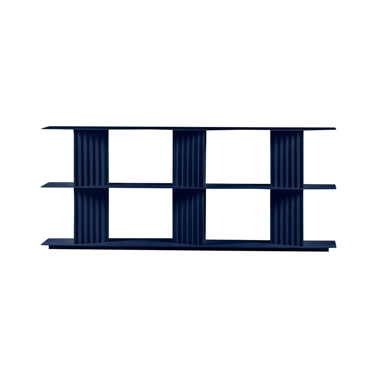 Plec Shelving: Medium + Low + Steel Blue