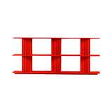 Plec Shelving: Medium + Low + Traffic Red